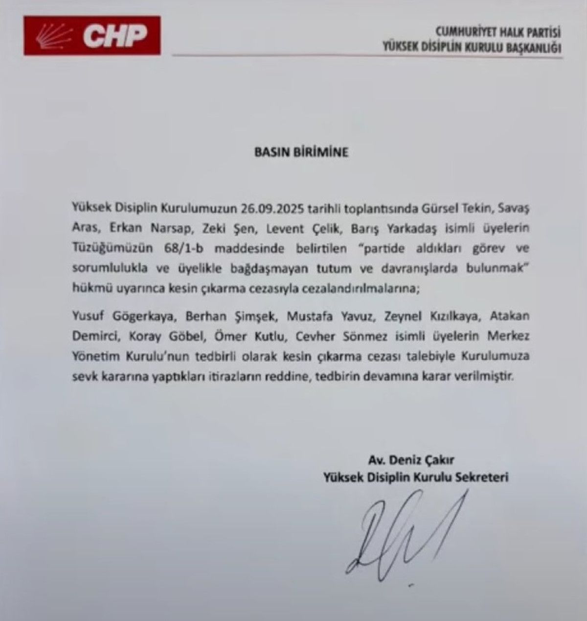 Gürsel Tekin CHP’den ihracı sonrası konuştu: Namussuzları temizleyeceğiz