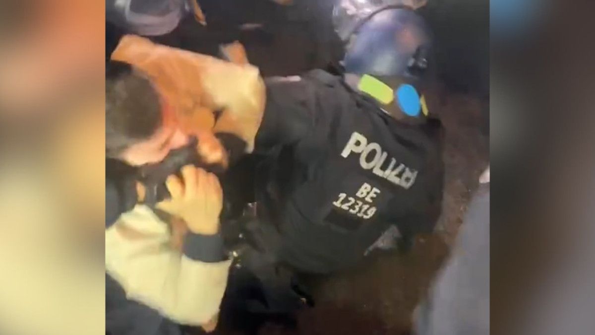 Alman polisinden Gazze eylemcilerine bir kez daha sert müdahale