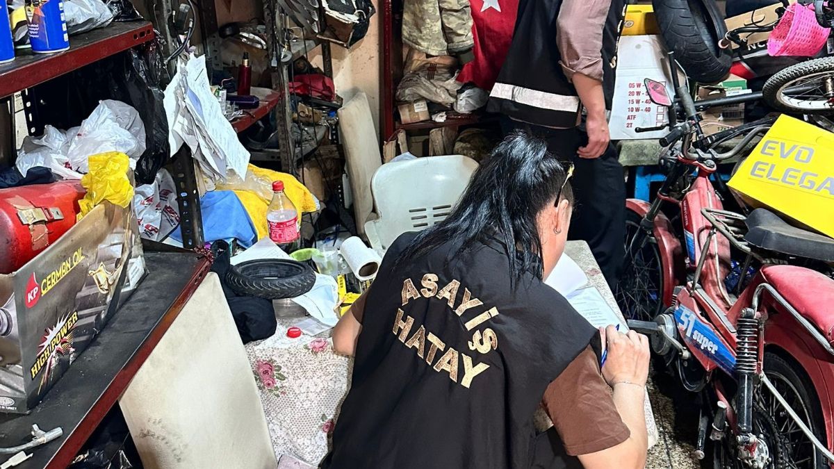 Hatay’da motosiklet tamircileri denetlendi
