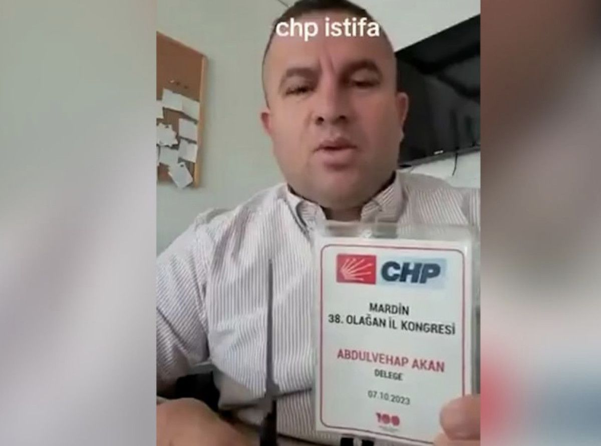 CHP teşkilatında görevli Abdulvehap Akan, partisinden istifa etti: Kürt halkını sevmeyen bizi de sevmesin