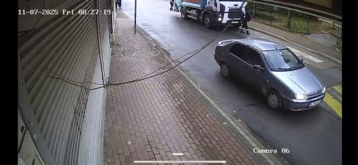 Kocaeli’de belediye işçisinin hayatını kaybettiği korkunç kaza kamerada