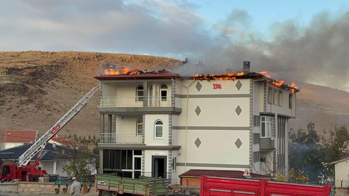 Konya’da müstakil evde yangın