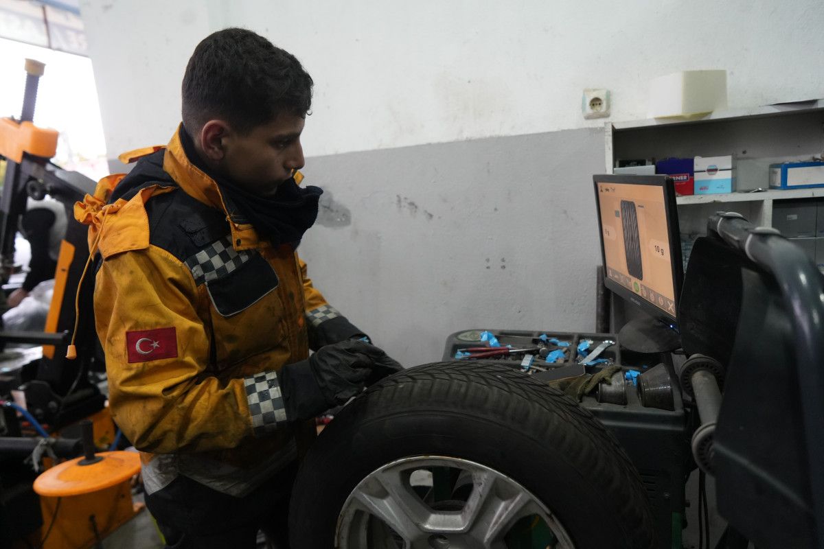 Muş’ta köpeklerin saldırdığı tavuk, oto lastikçiye sığındı