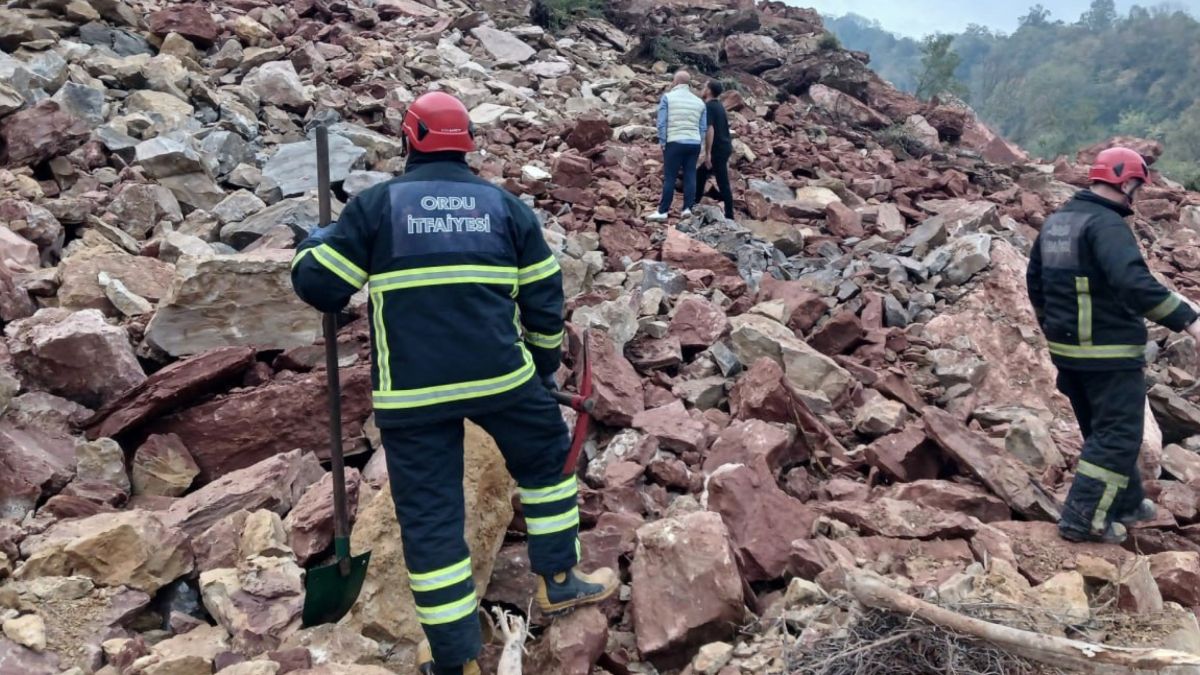 Ordu’da taş ocağında göçük meydana geldi