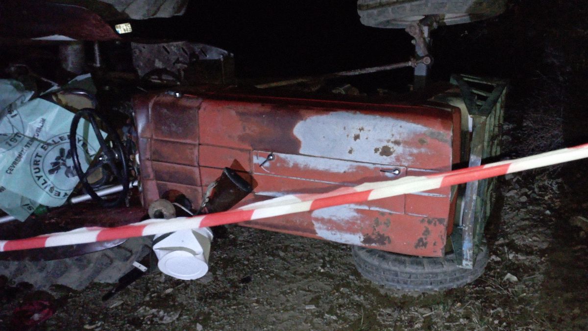 Tokat’ta devrilen traktörün sürücüsü hayatını kaybetti