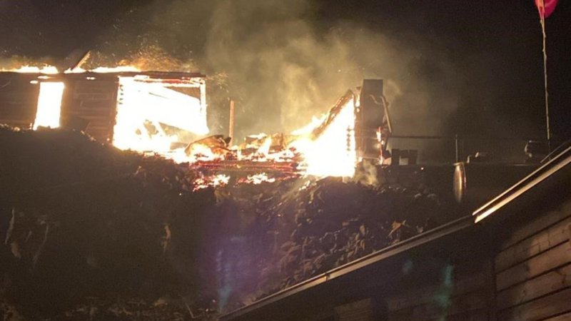 Trabzon’da Kırklar Dağı Mescidi çıkan yangında kül oldu