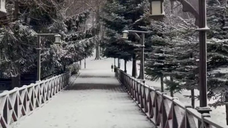 Ordu’da kar yağışı sonrası bazı bölgelerde kar kalınlığı 10 santimetreye ulaştı