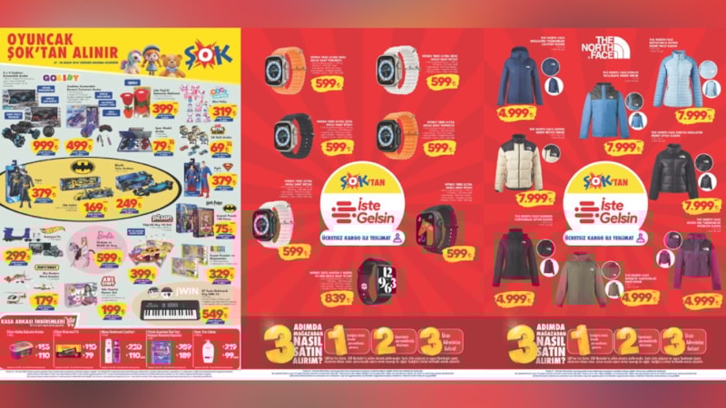 ŞOK’a The North Face mont ve akıllı saat çeşitleri geliyor! 27 Aralık Aktüel Katalog