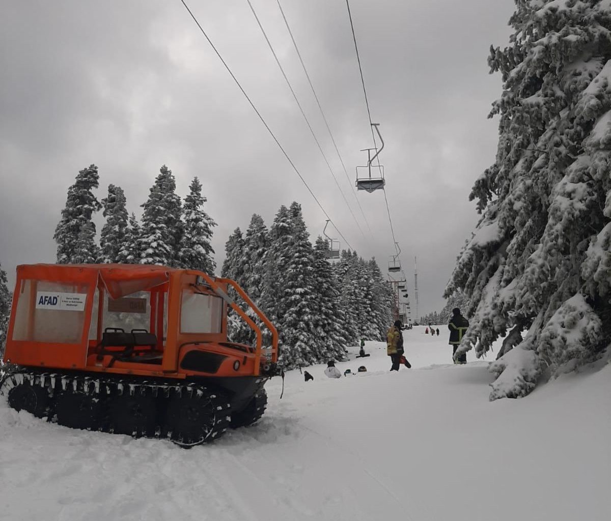 Bursa Uludağ’da telesiyej arızası nedeniyle mahsur kalan 51 kişi kurtarıldı