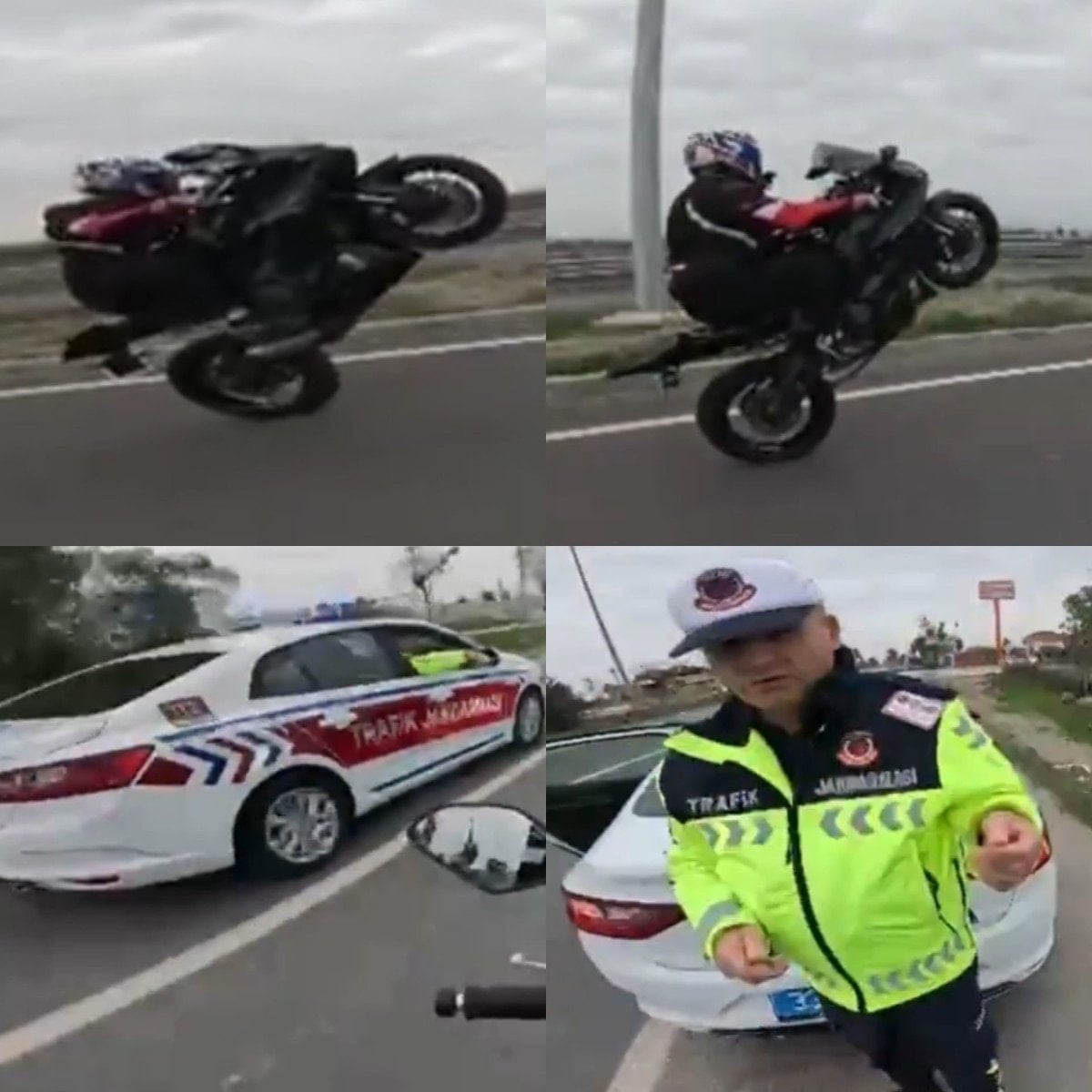 Mersin’de motosiklet sürücülerine ters yönde akrobatik hareketler pahalıya patladı