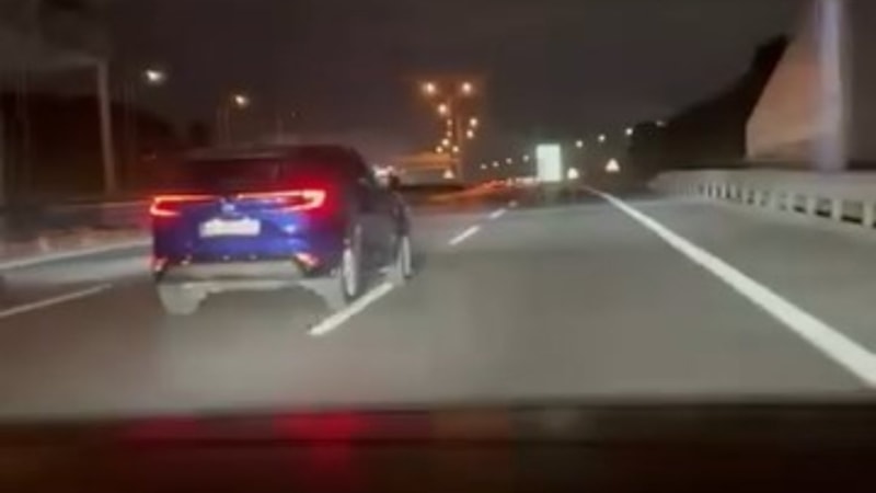 İstanbul TEM Otoyolu’nda tehlikeli sürüş: Zikzak çizen sürücü kamerada