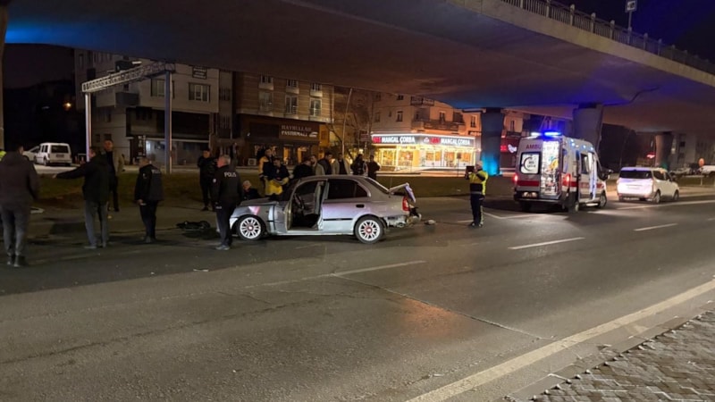 Kayseri’de kaza yapan sürücünün yakını sinir krizi geçirdi