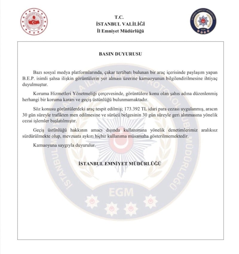 Emniyet’ten gazeteci Emin Pazarcı’nın kızının kullandığı araçla ilgili açıklama