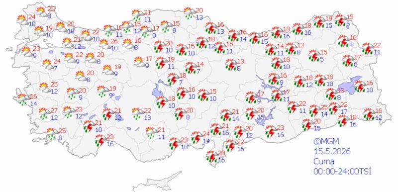 İstanbul’da hafta sonu yağmurlu geçecek