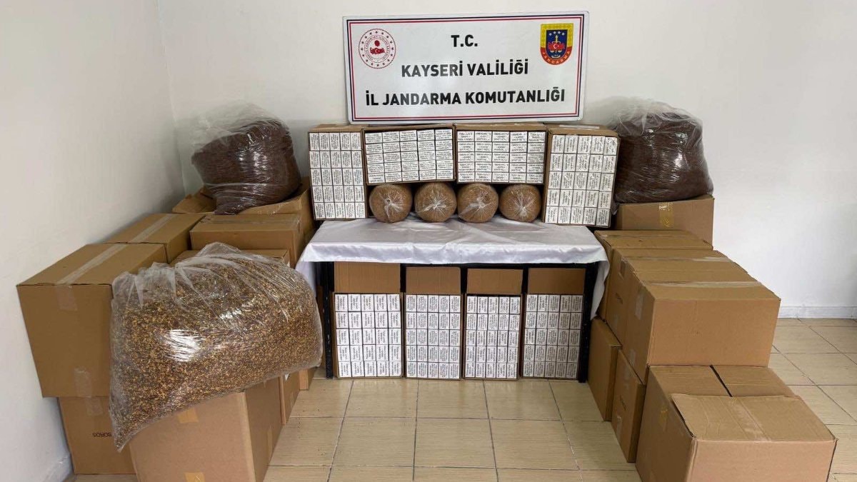 Kayseri’de 200 kilogram kaçak tütün ele geçirildi