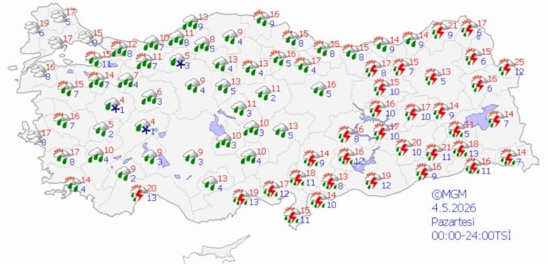 Türkiye genelinde sıcaklıklar çarşambadan itibaren artacak